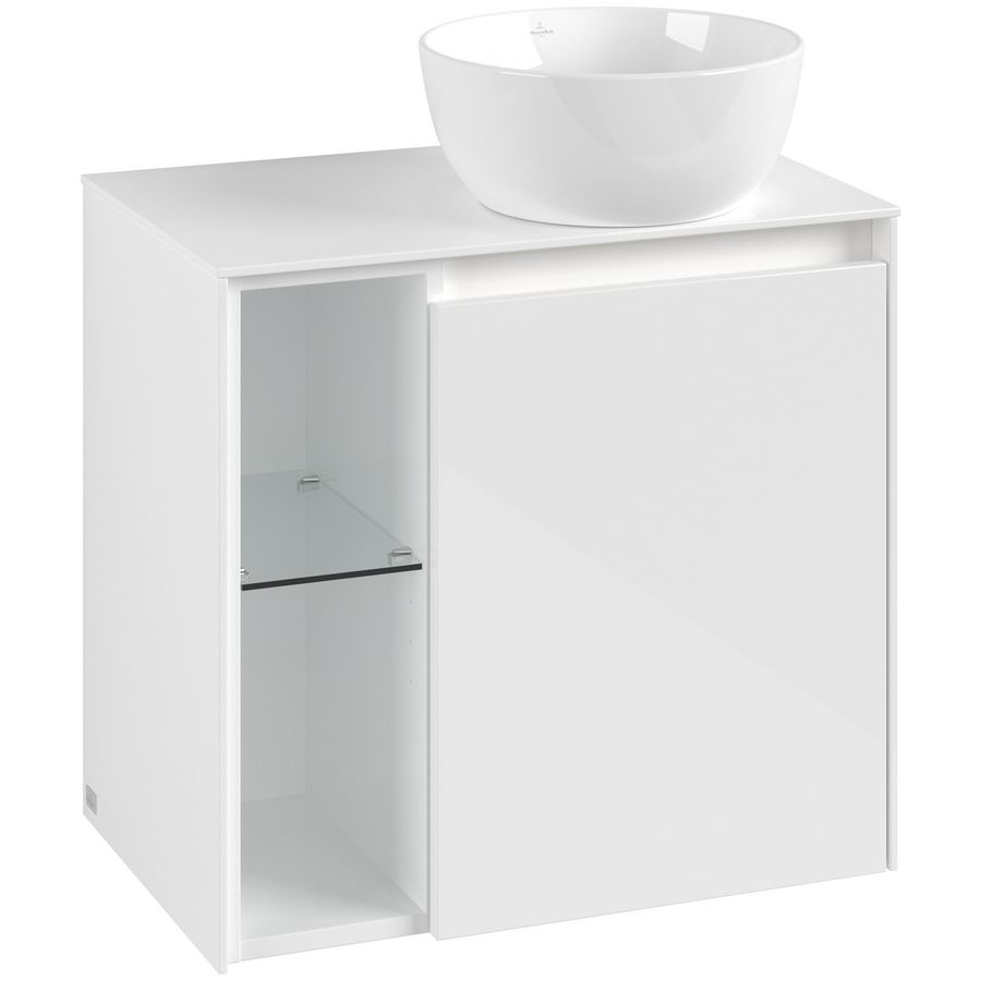 Wastafelonderkast Collaro 600x548x380mm Glossy White C151B0DH