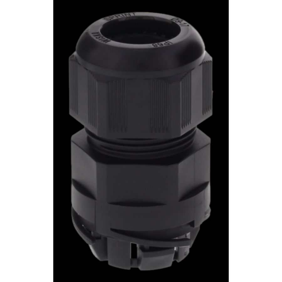 Push-in kabelwartel polyamide IP68 M25 doorlaat 9-17mm zwart (ESKV-P25BK) VVE=25
