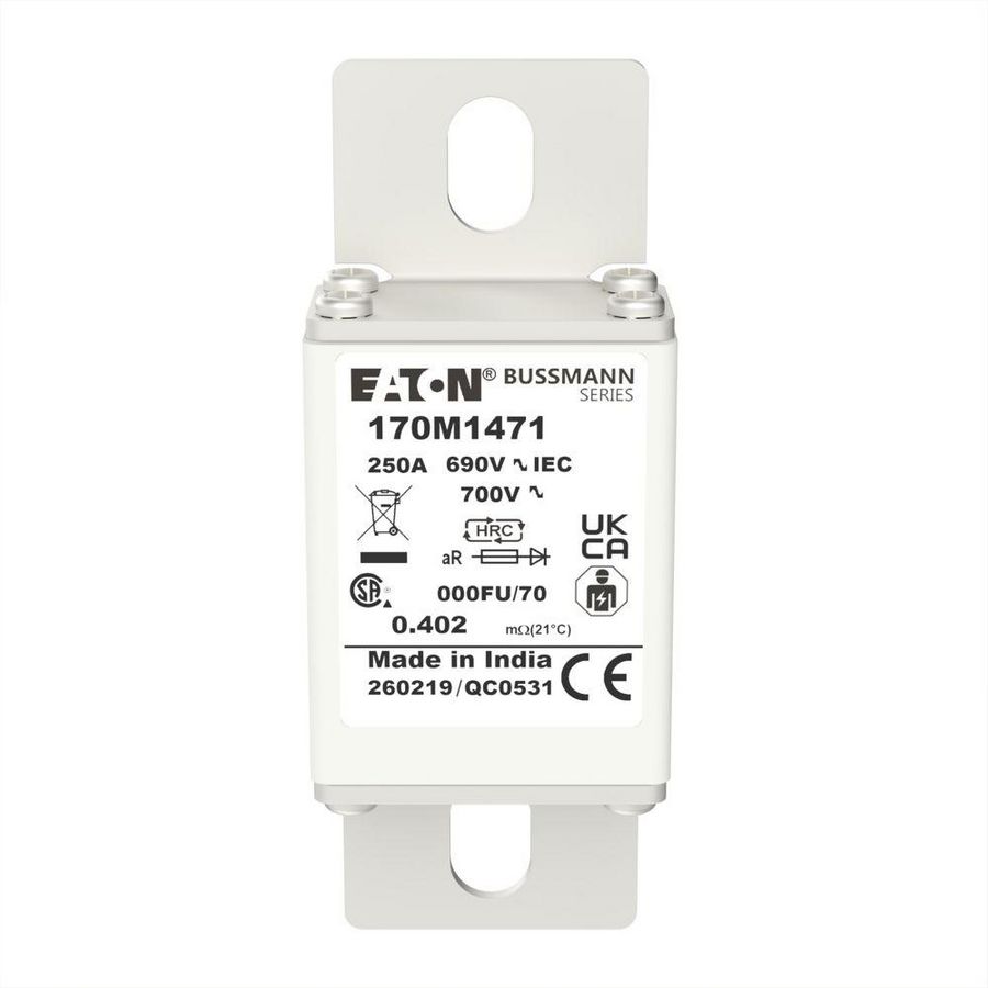 Zekering hoge snelheid 250A AC 690V 200kA 000 24x36x VVE=5