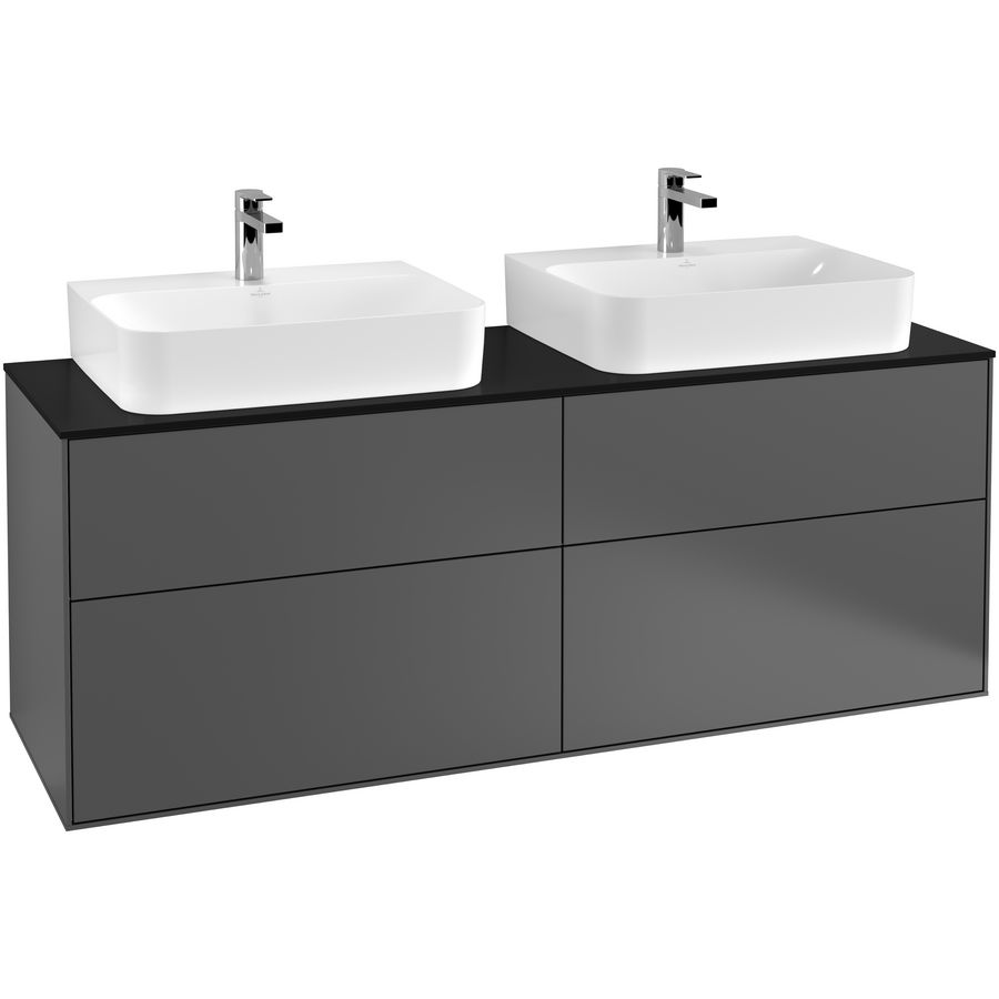 Wastafelonderkast Finion 1600x603x501mm Antr. Matt Lacquer F18200GK