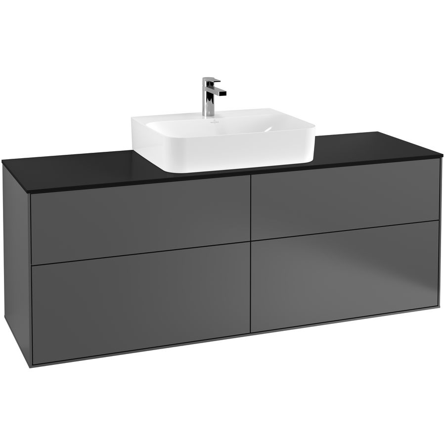Wastafelonderkast Finion 1600x603x501mm Antr. Matt Lacquer F19200GK