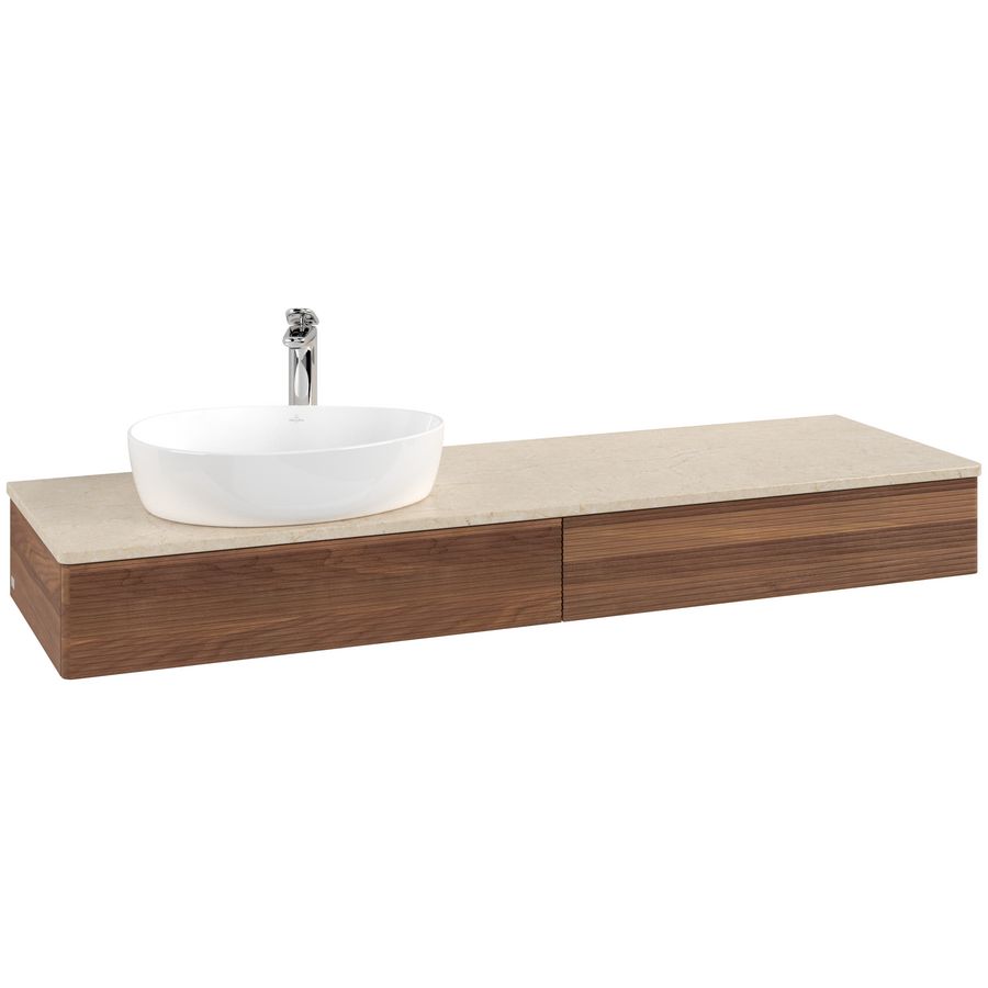 Wastafelonderkast Antao 1600x190x500mm Warm Walnut L15153HM