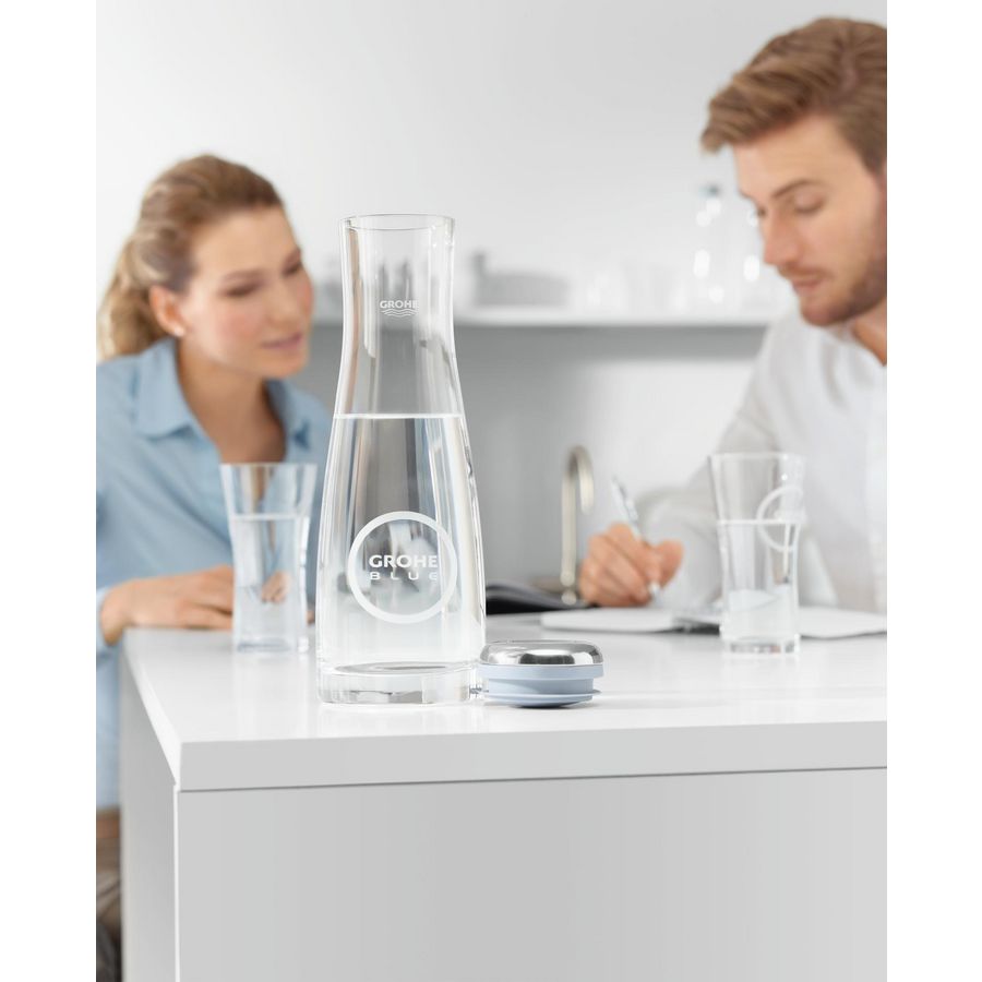 Doos a 6 st. blue waterglazen