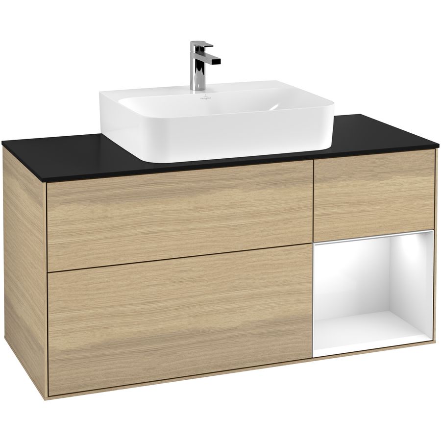 Wastafelonderkast Finion 1200x603x501mm Oak Veneer F172GFPC