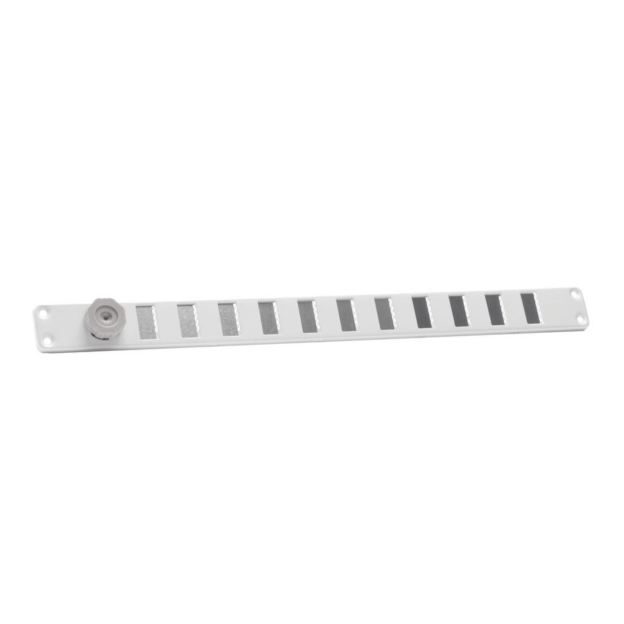 ALU schuifrooster+gaas 370x30mm wit