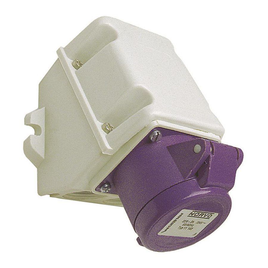 Wandcontactdoos NORVO 32A 3-polig 24V 0h 11150