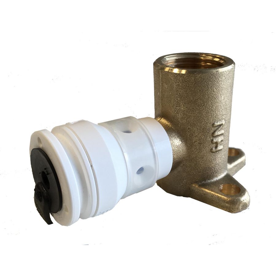 Enkele muurplaat Vision insteek 2S 16x1/2" bn. messing VVE=10