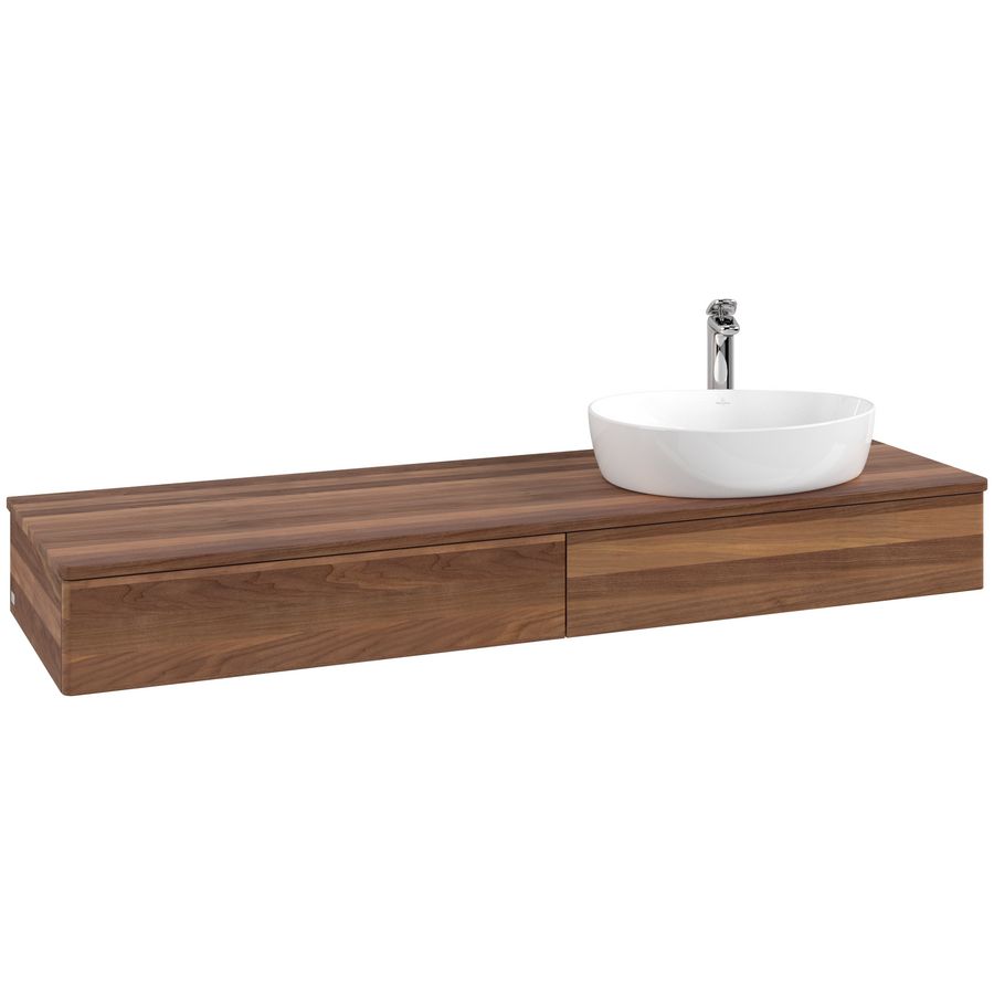 Wastafelonderkast Antao 1600x190x500mm Warm Walnut L16052HM