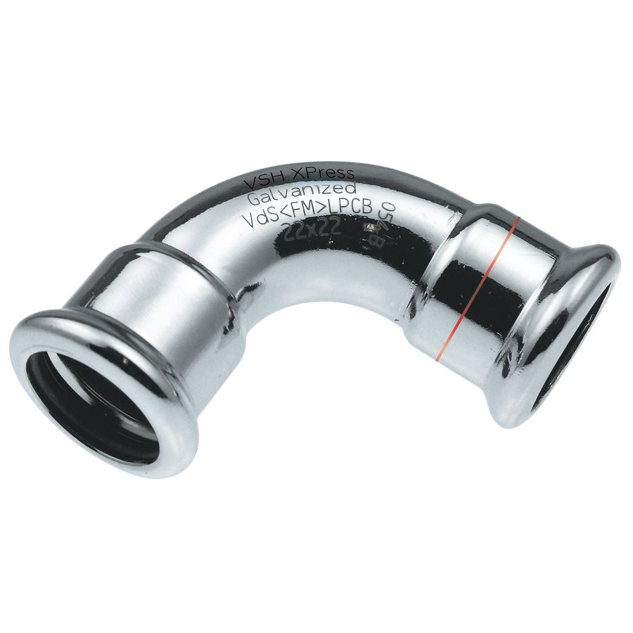 Bochtkoppeling 90° Xpress STAAL 22x22mm C1408
