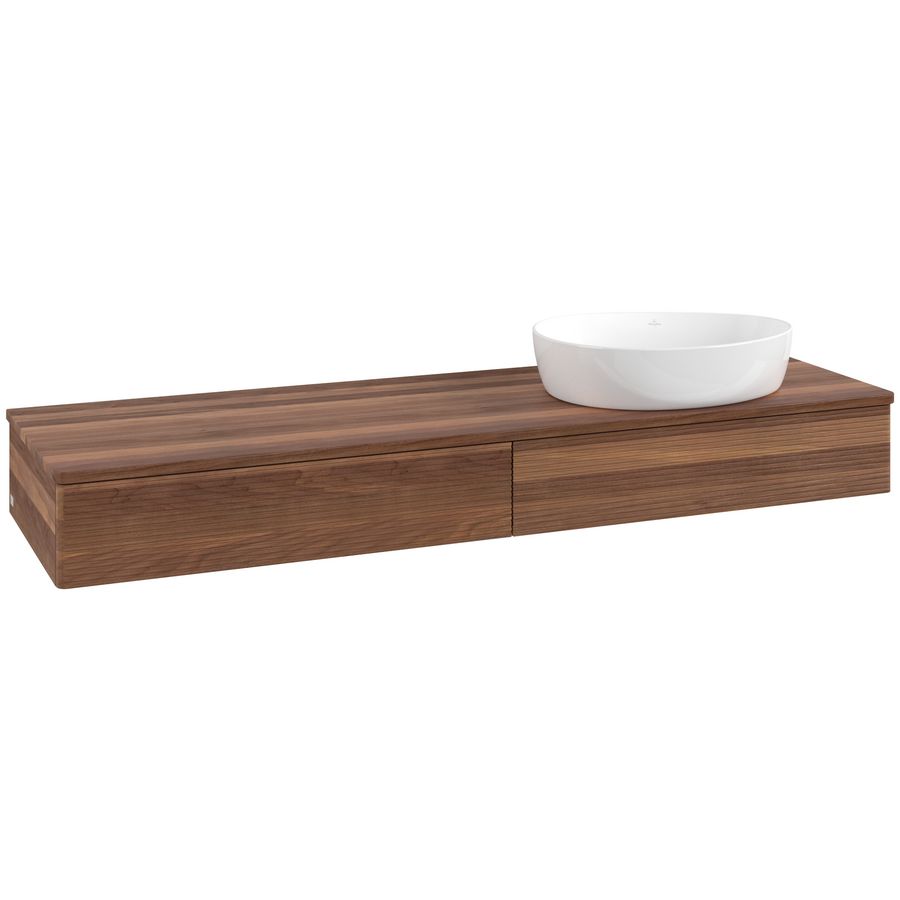 Wastafelonderkast Antao 1600x190x500mm Warm Walnut L16112HM