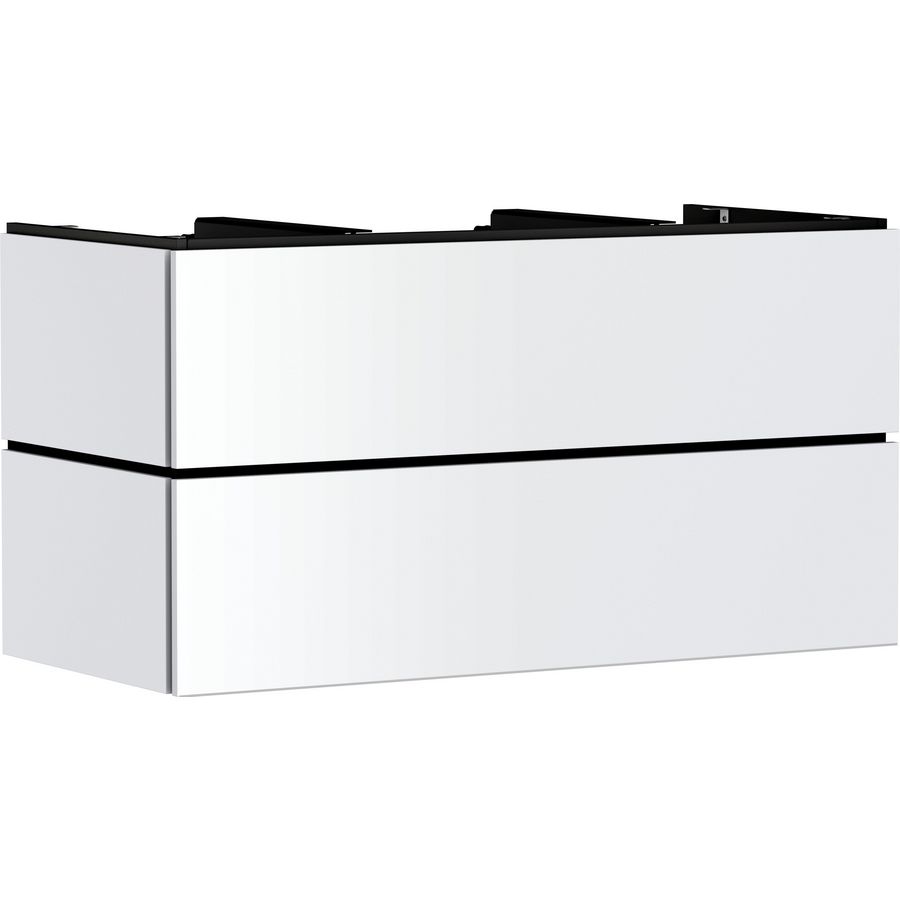 Badmeubel Xilesa E 1180/550 2 lades waskom/gesl. wastafel mat wit