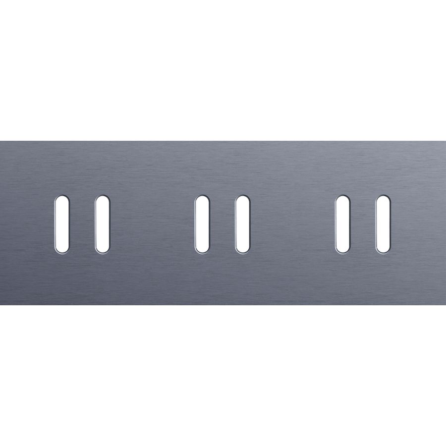 Drievoudige afdekpl. horizontaal 71mm centerafstand drie twe