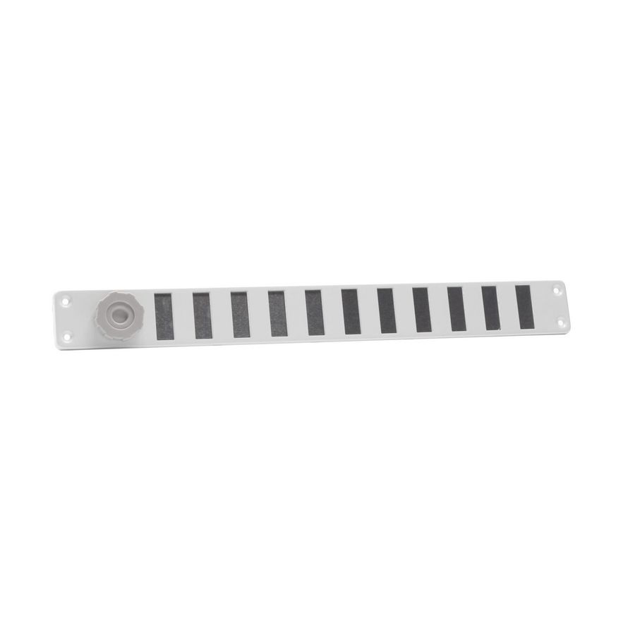 ALU schuifrooster+gaas 370x40mm wit