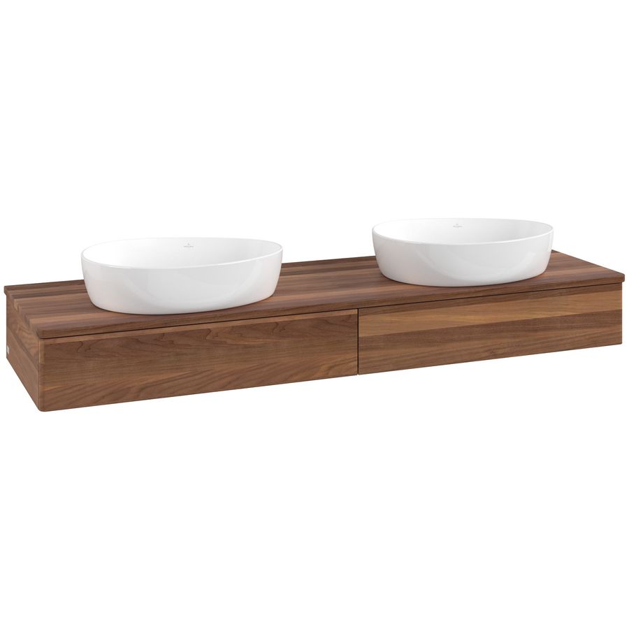 Wastafelonderkast Antao 1600x190x500mm Warm Walnut L17012HM
