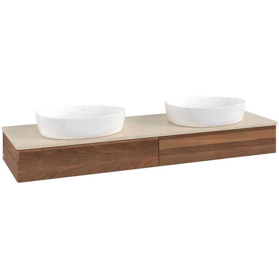 Wastafelonderkast Antao 1600x190x500mm Warm Walnut L17013HM