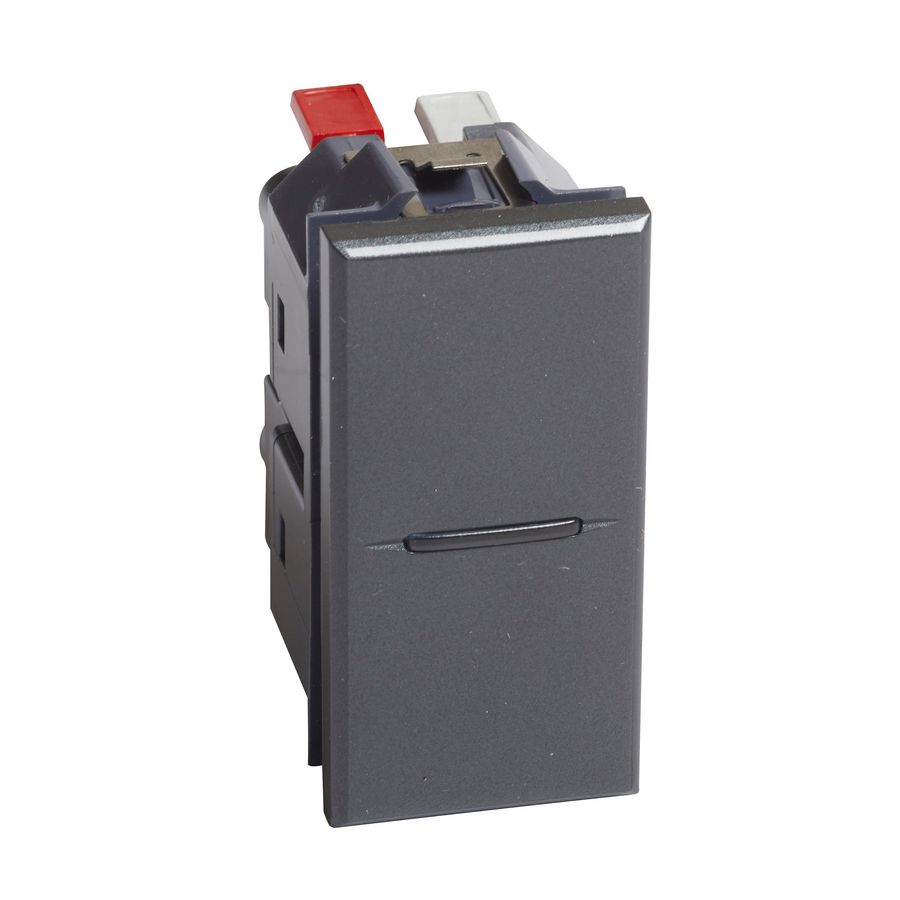 Wisselschakelaar axiaal 10A 1 module antraciet Axolute