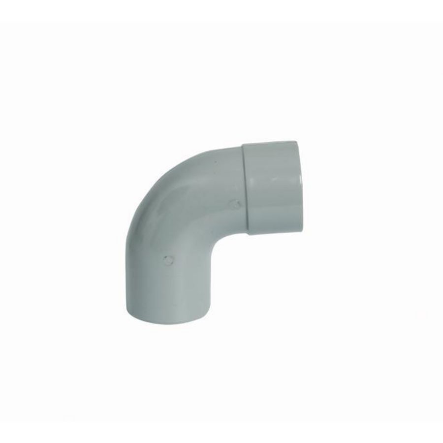PVC HWA bocht 88° 100mm grijs mof/spie