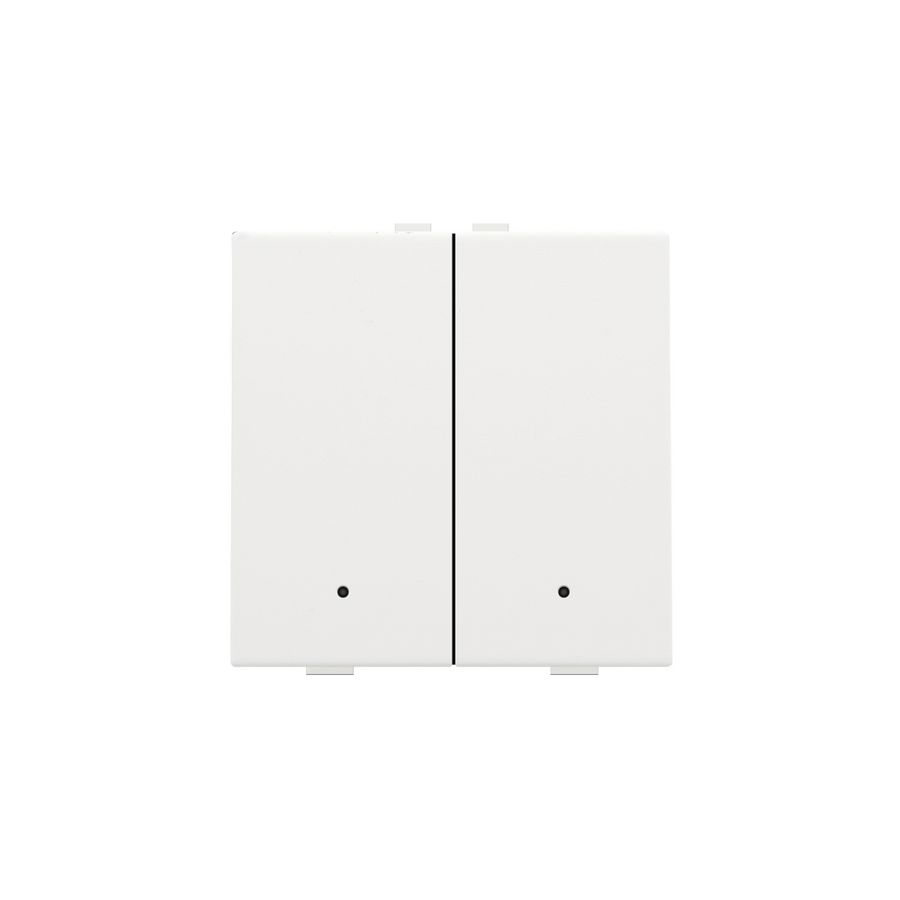 2-voudige drukknop leds/comf.sens. HomeControl white coated