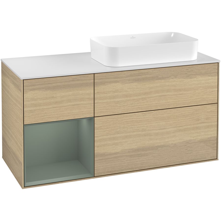 Wastafelonderkast Finion 1200x603x501mm Oak Veneer F271GMPC