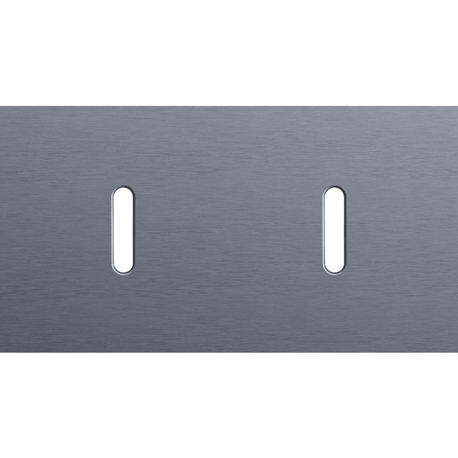 Tweevoudige afdekpl. horizontaal 71mm centerafstand twee enk
