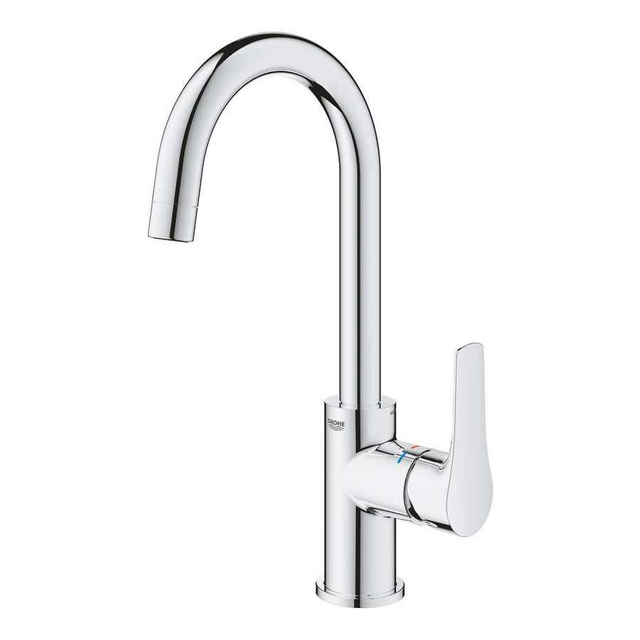Eurosmart L-size wastafelmengkraan hoge uitloop incl. push-open plug 1.1/4" (prof)