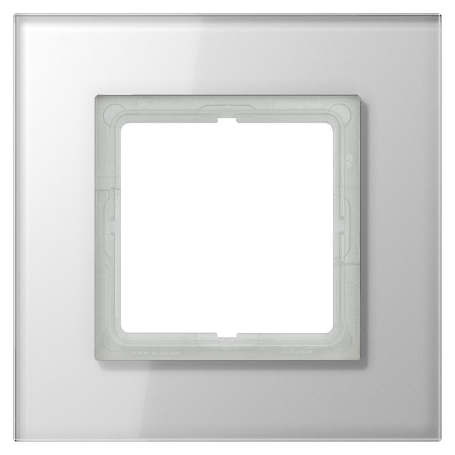 Afdekraam alpin wit glas 1-voudig LS-plus