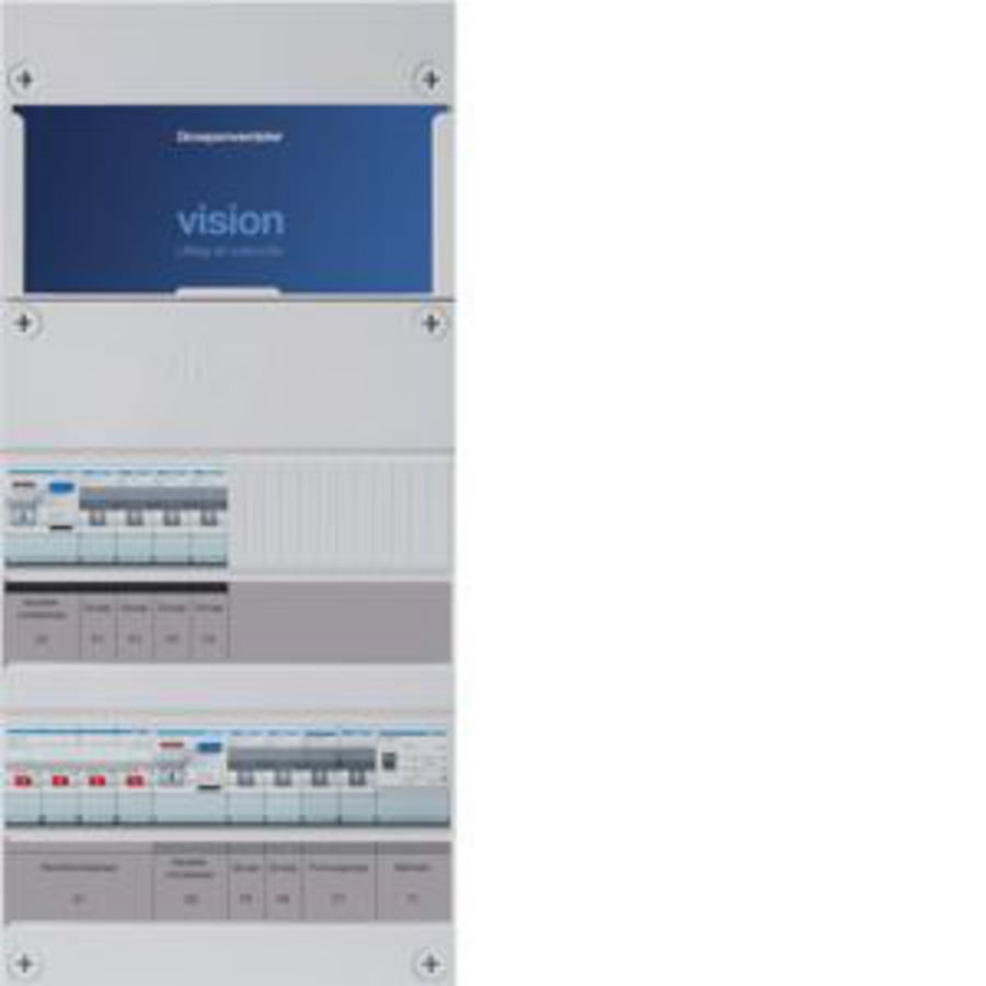 Groepenkast 6-groepenverdeler HS 2xALS 2P 30mA +F+T 3-fase