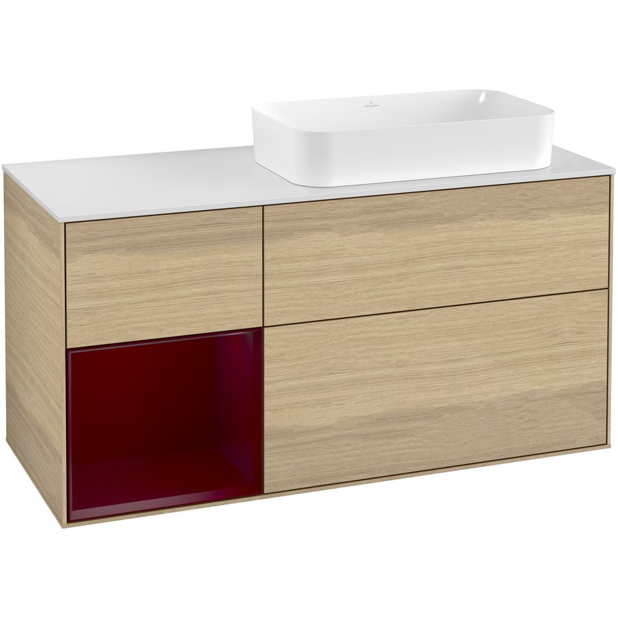 Wastafelonderkast Finion 1200x603x501mm Oak Veneer F271HBPC