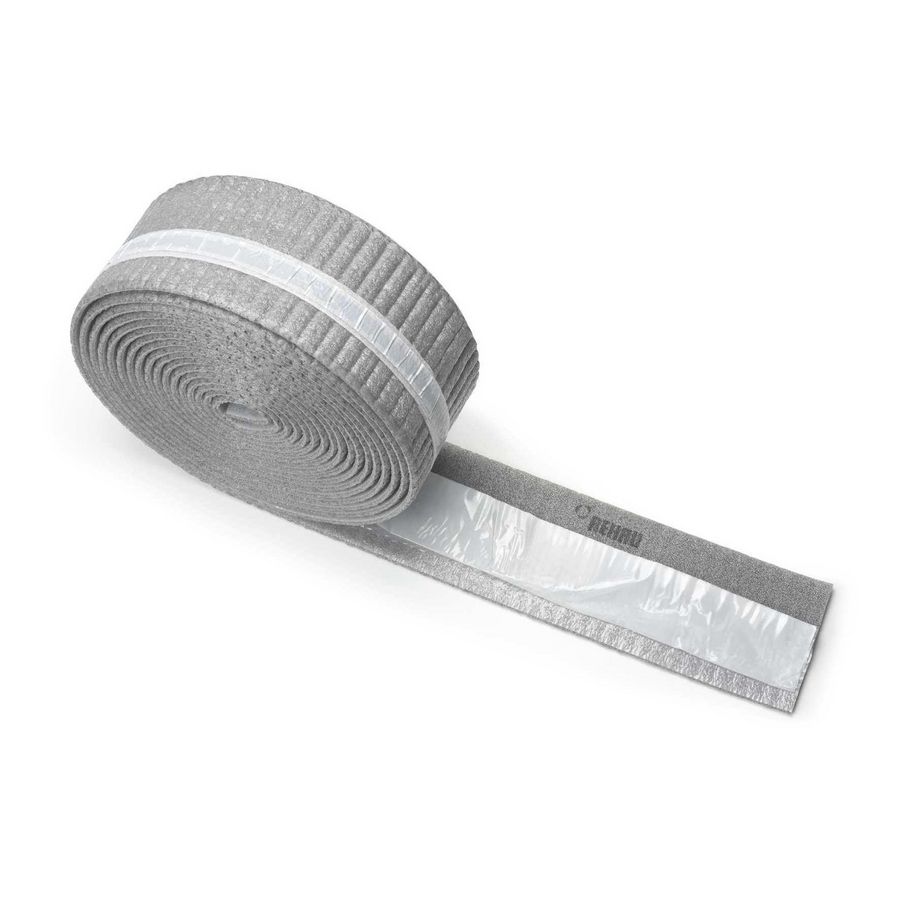 Rol a 25m. randisolatie vloerverwarming geprofileerd 8/150mm
