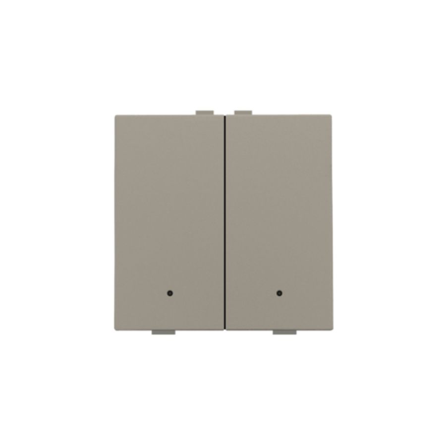 2-voudige drukknop leds/comf.sens. HomeControl bronze