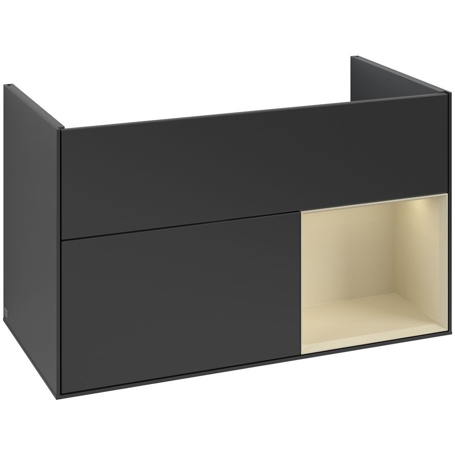 Wastafelonderkast Finion 996x591x498mm Black Matt Lacquer G040HJPD