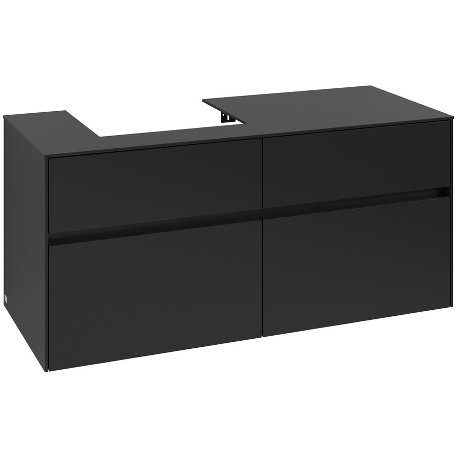 Wastafelonderkast Collaro 1200x548x500mm Volcano Black C07100VL