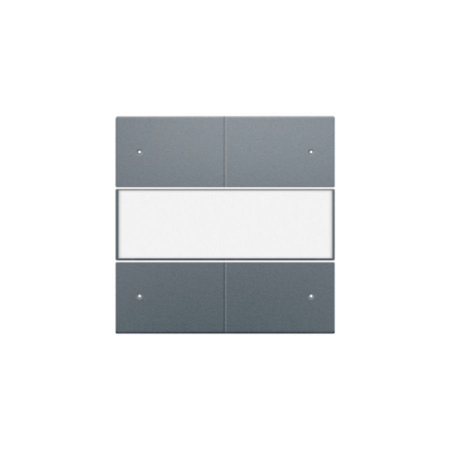 Afwerkingsset 4-voudige pot.vrij knop 24V Led/tekst blue gre