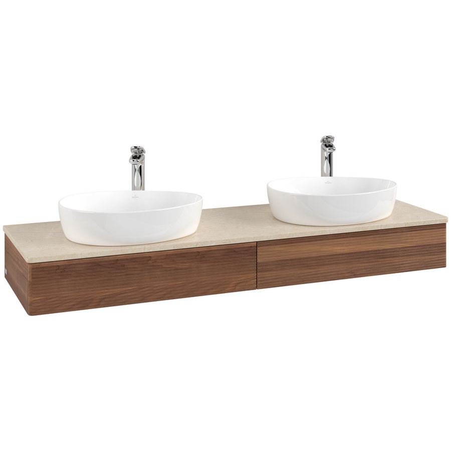 Wastafelonderkast Antao 1600x190x500mm Warm Walnut L17153HM