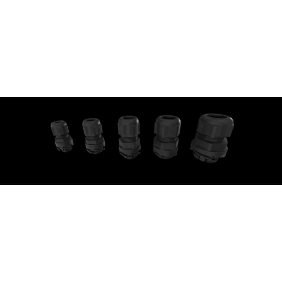 Push-in kabelwartel polyamide IP68 M12 doorlaat 3-7mm grijs (ESKV-P12LG) VVE=50