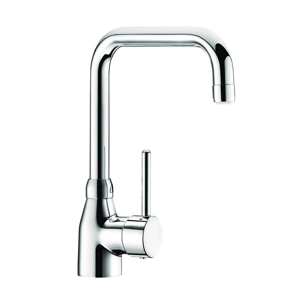 Wastafelmengkraan +uitloop draaibaar H.200 L.150 z. trekplug