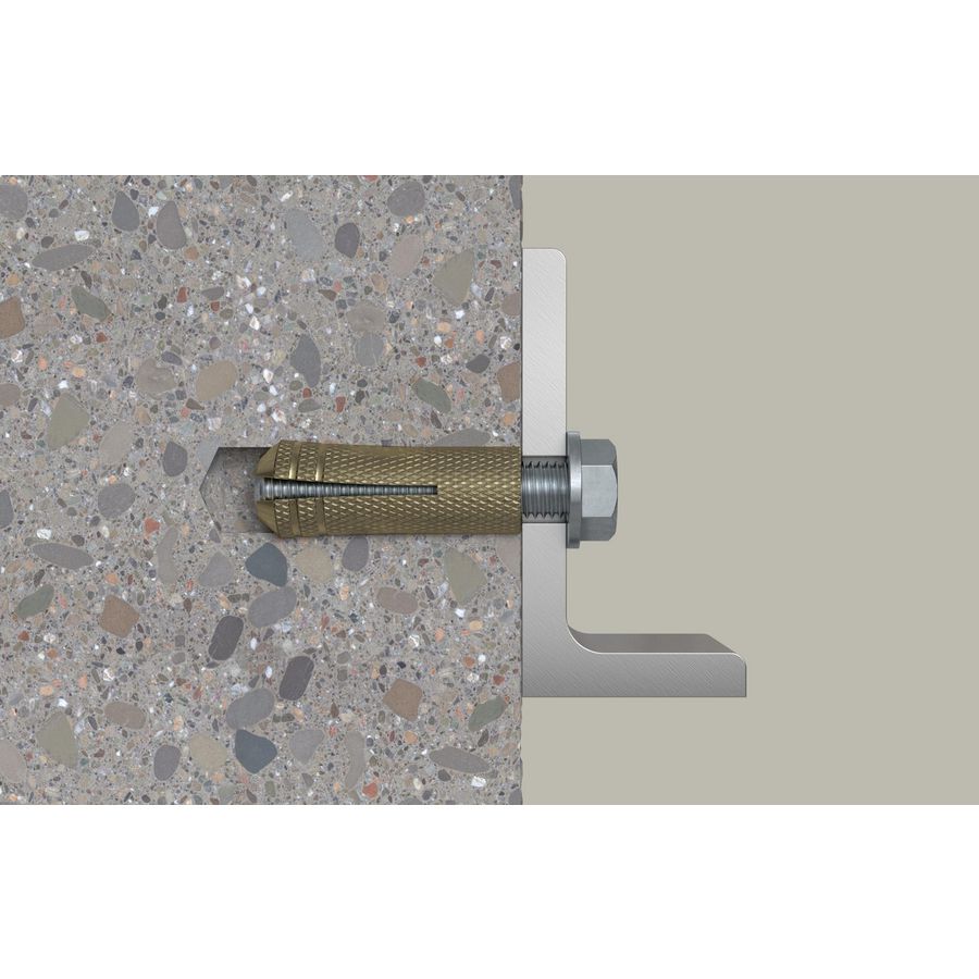 Muurplug messing MS 8X28 M8 binnendraad VVE=50