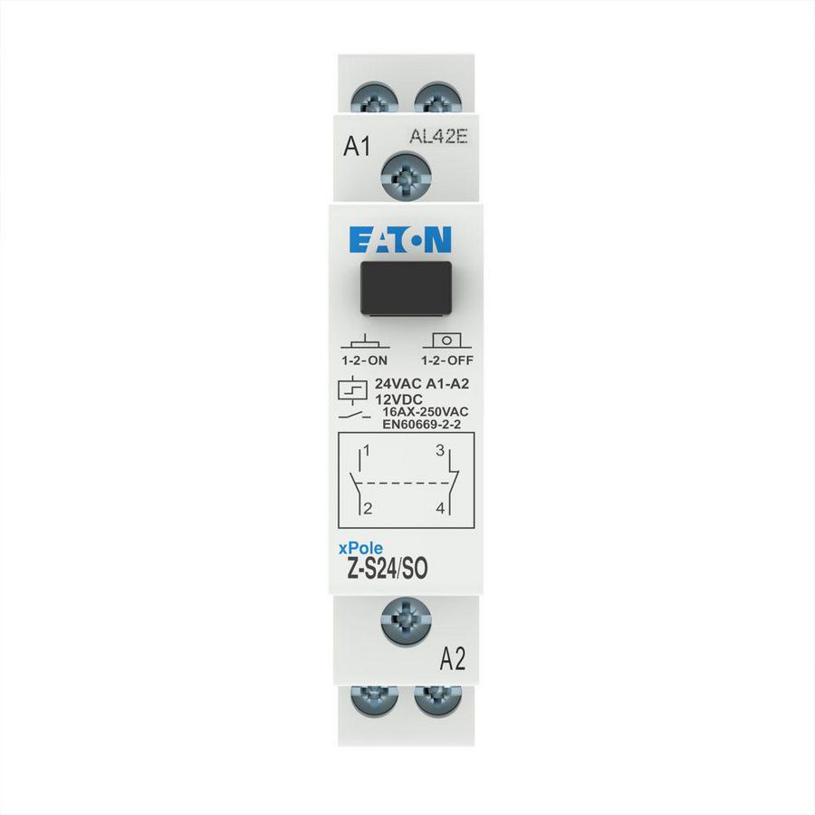 Impulsrelais Z-S24/SO-24 VAC/12 VDC-16A-1M 1V contact-1TE