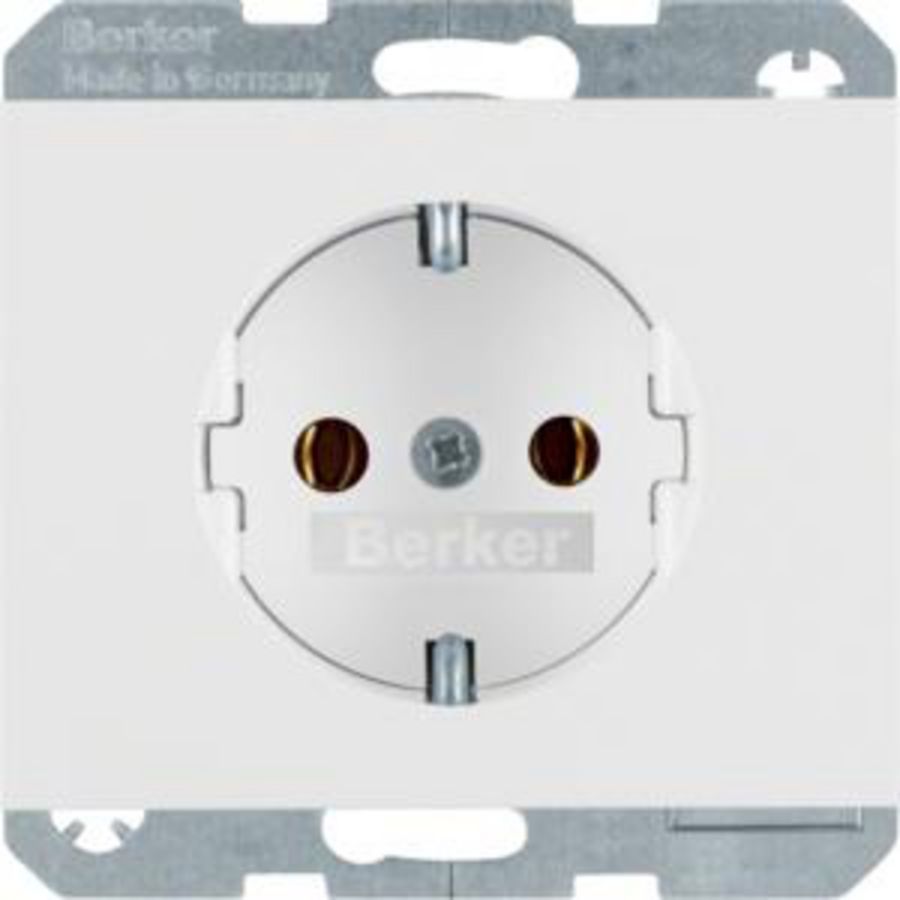 Wandcontactdoos RA schroef berker K.1/K.5 polarwit