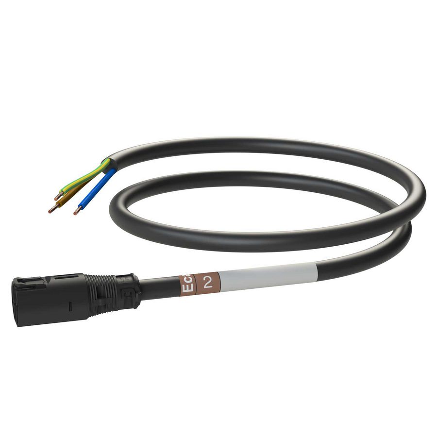 Patchkabel Male-open 2m 3G2,5 zwart Eca VVE=10