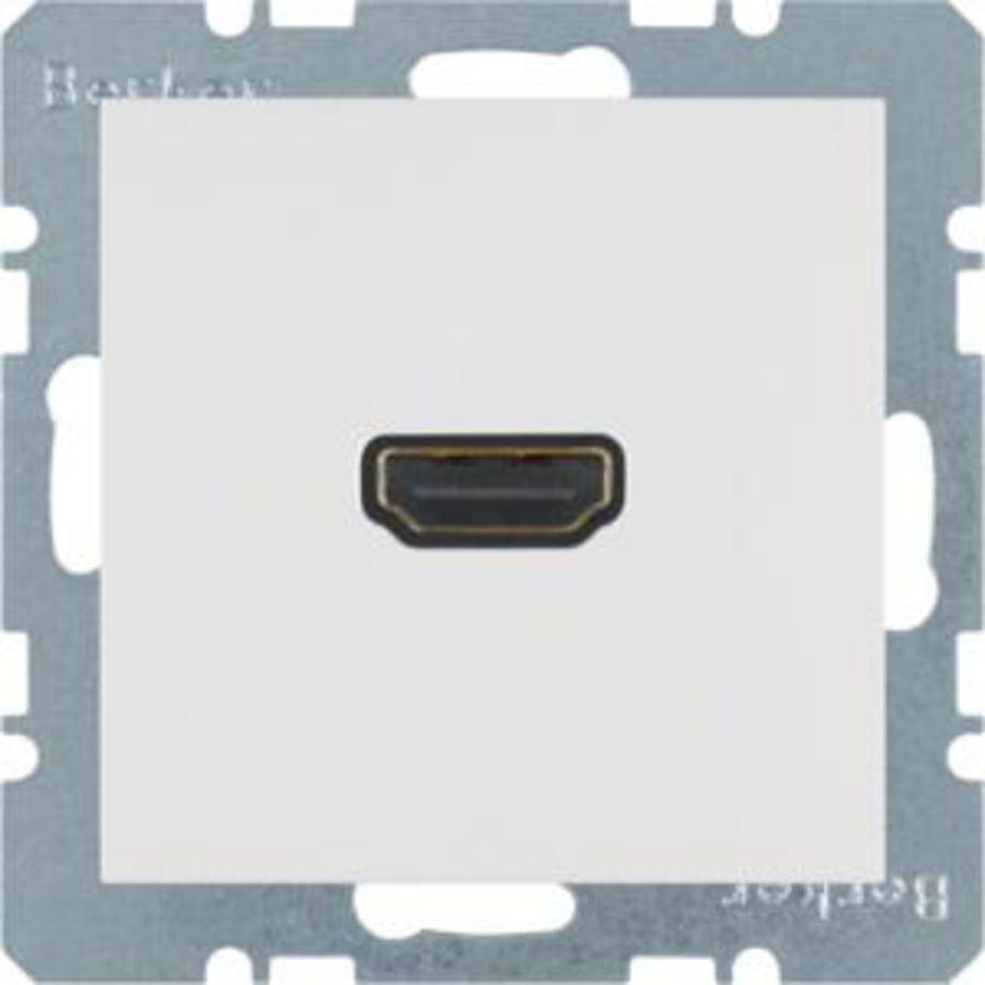 High Def. wandcontactdoos berker S.1/B.3/B.7 polarwit mat