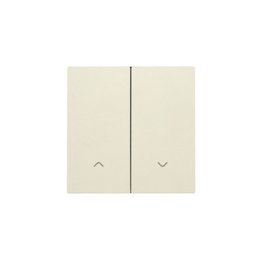 Afwerkingsset dubbele elektr. rolluikschakelaar cream