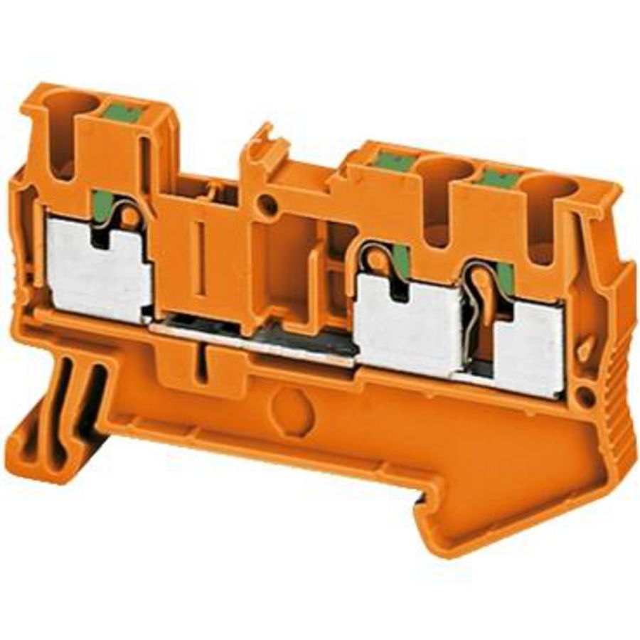Doorvoer klemmenblok 2,5mm² 24A Enkel niveau Push-in VVE=50