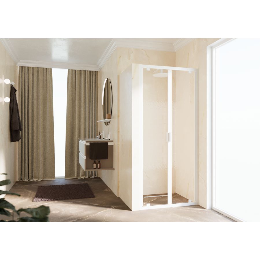 Draaideur 2-delig LUNB 1020-1080x1950mm wit lunes 2.0 motief