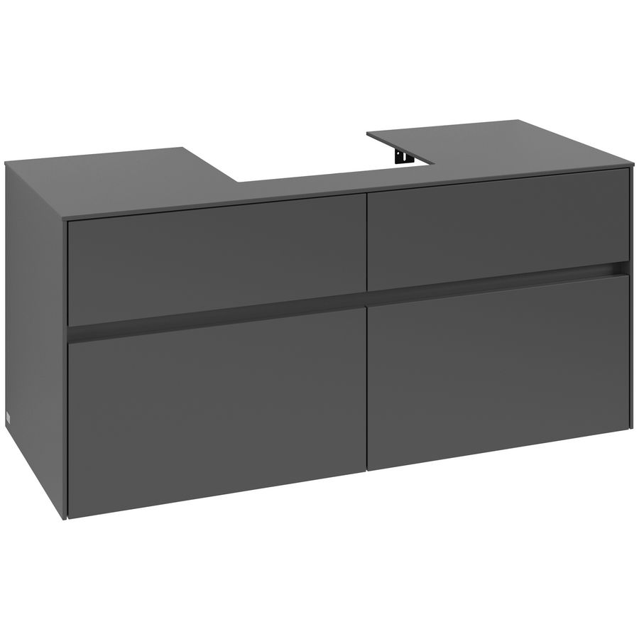 Wastafelonderkast Collaro 1200x548x500mm Graphite C070B0VR