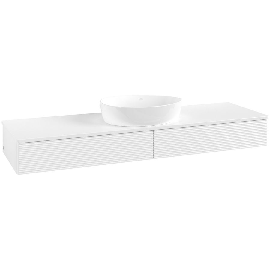 Wastafelonderkast Antao 1600x190x500mm White Matt Lacquer K14110MT