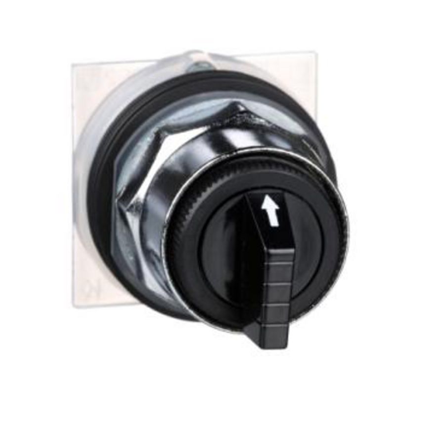Keuzeschakelaar 3 standen 30mm Zwarte hendel Harmony 9001K