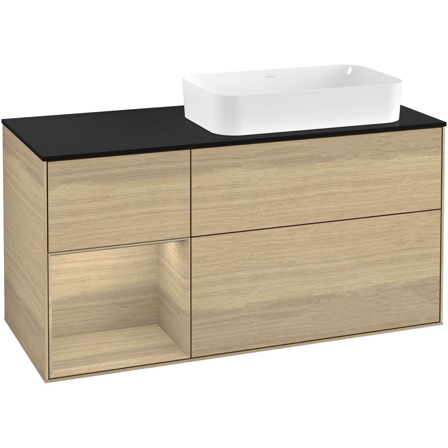Wastafelonderkast Finion 1200x603x501mm Oak Veneer F272PCPC