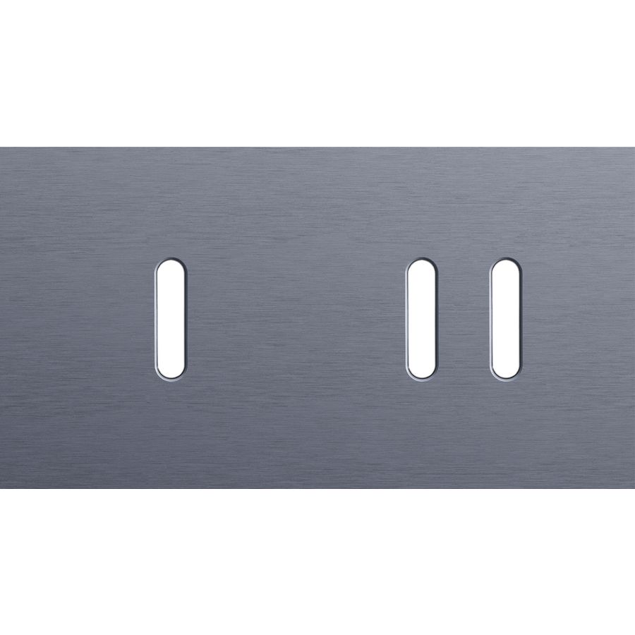 Tweevoudige afdekpl. horizontaal 71mm centerafstand een enke