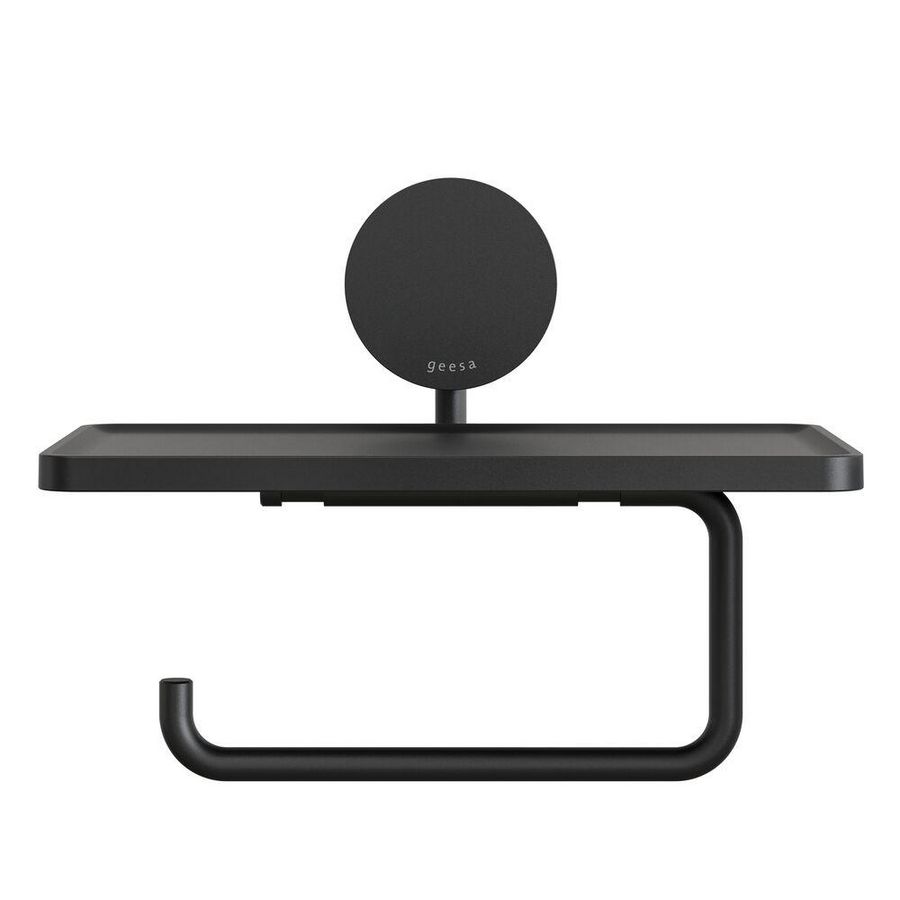 Closetrolhouder enkel zonder klep met planchet Black OPAL